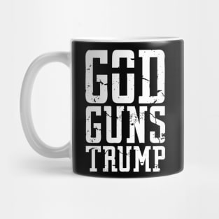 GOD GUNS TRUMP Christian President Trump Supporter Mug